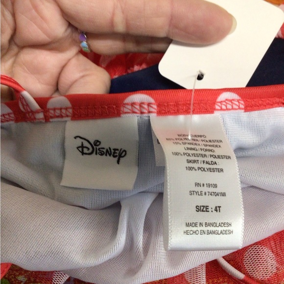 Disney Girls Minnie Mouse Swimsuit Size 4T ~ Excellent 🏖️⛱️🏝️ - Picture 5 of 16